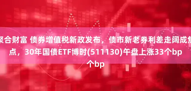 聚合财富 债券增值税新政发布，债市新老券利差走阔成焦点，30年国债ETF博时(511130)午盘上涨33个bp